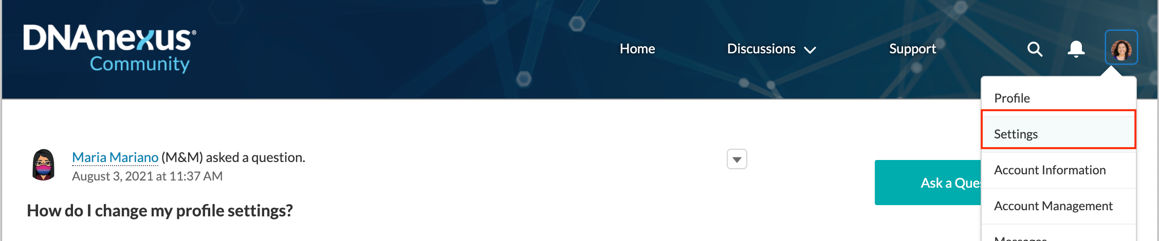 Profile Settings